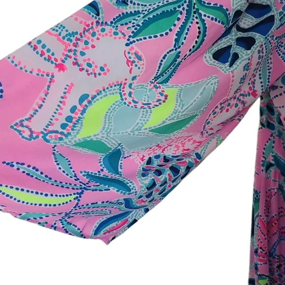 LILLY PULITZER Floral Pink and Blue Maxi Dress - Picture 10 of 14